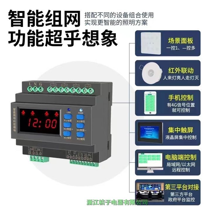 黑龍江PMAC-RM0416X智能照明四路燈光控制器桔子電器保修4年